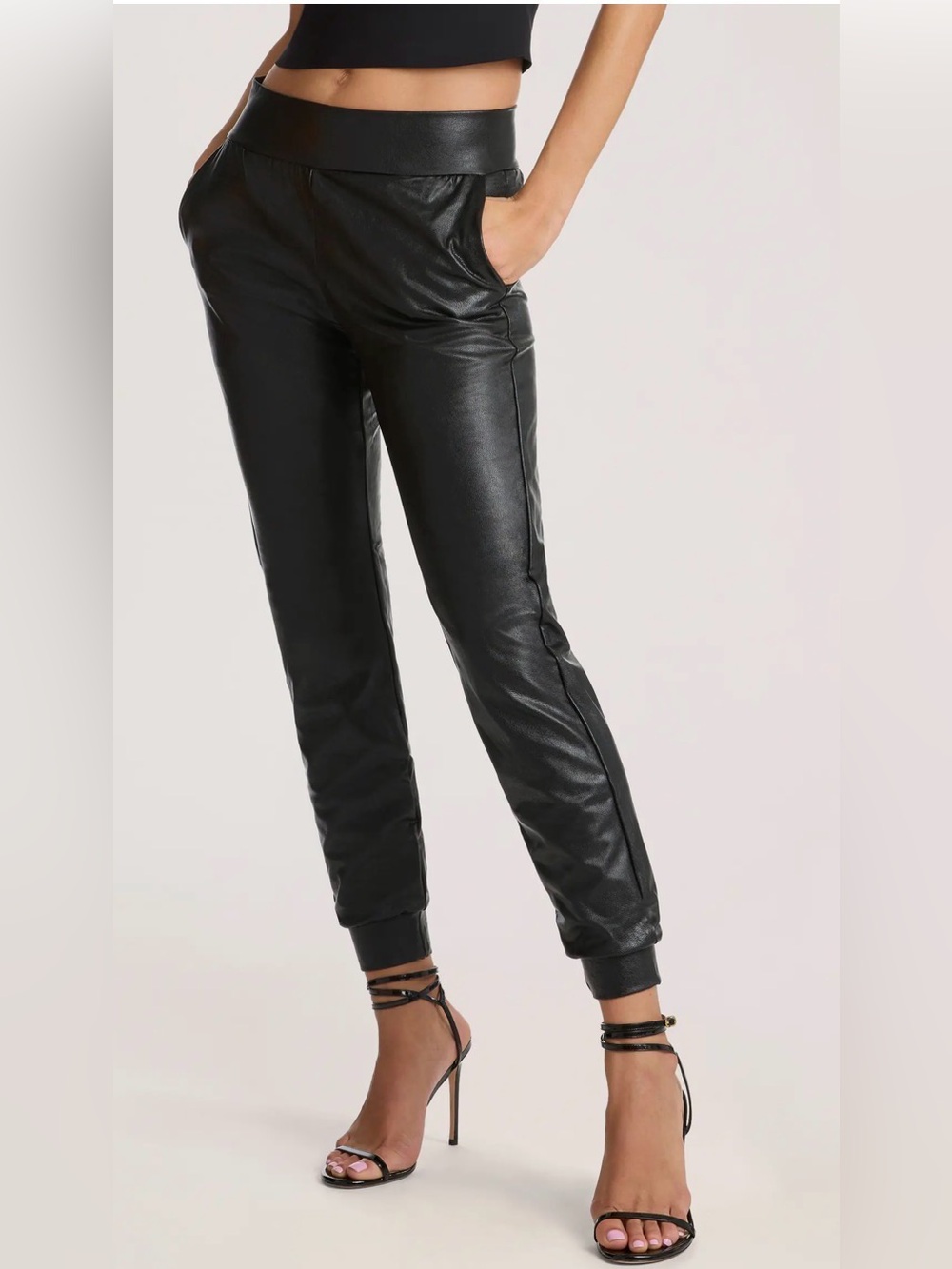 Commando Faux Leather Joggers size medium